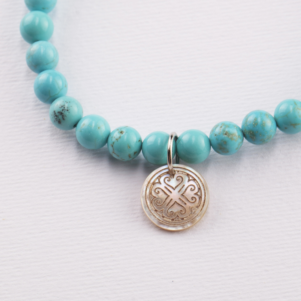 howlite azzurra bracciale