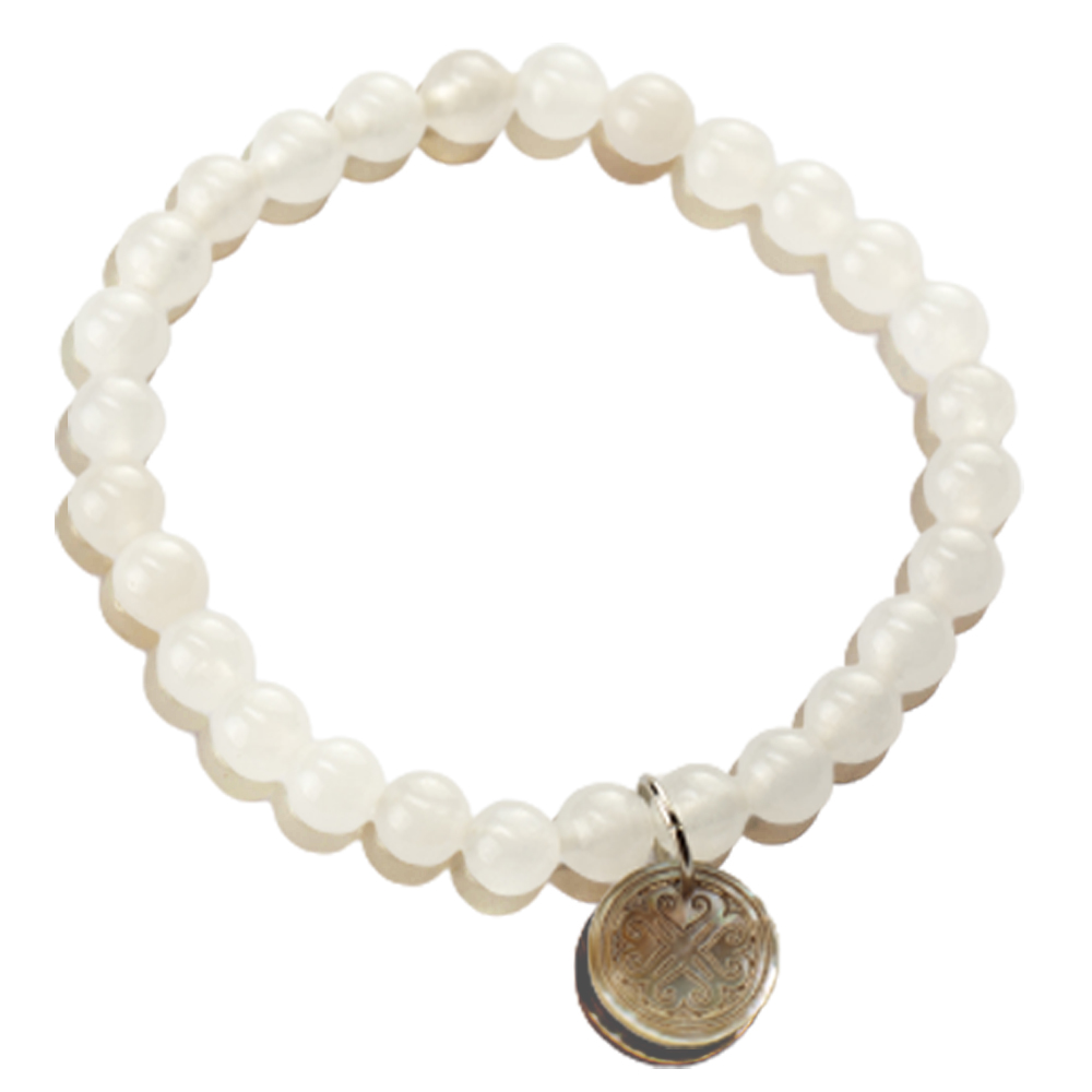 quarzo bianco neve bracciale